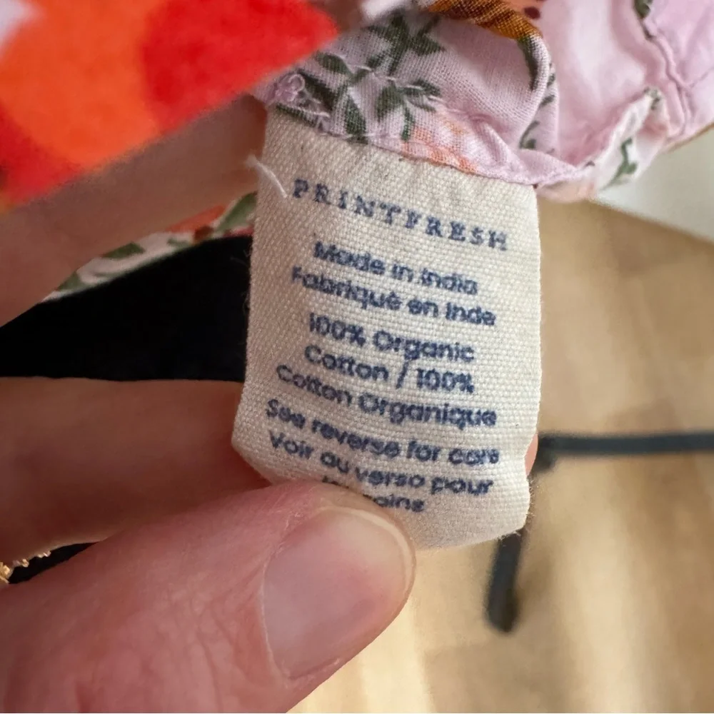 PRINTFRESH 100% Organic Cotton Top & Cropped Pants Hen House Ballet Pink XXS GUC - Picture 11 of 14